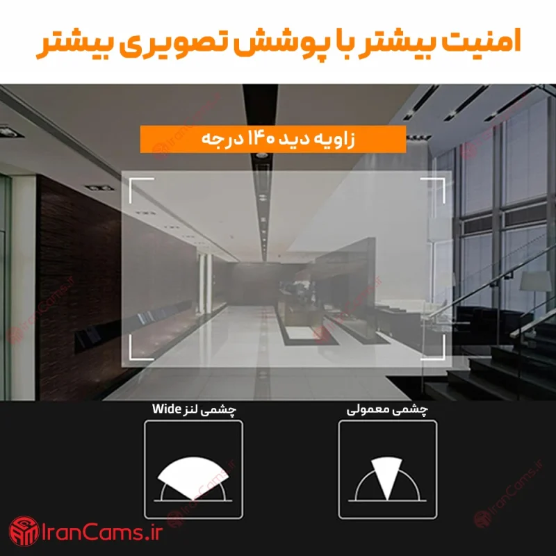 دوربین چشمی درب مانیتور دار JR100W 6 دوربین مدار بسته چشمی درب آپارتمان