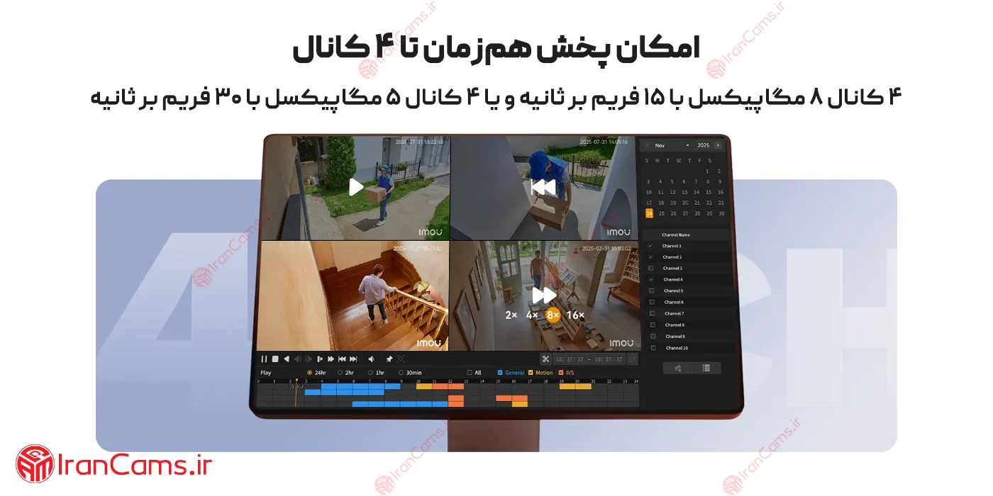 دستگاه ضبط تصویر 10 کانال بی سیم آیمو NVR-110W-8A0E 14 دستگاه دوربین بیسیم ایمو 10 کاناله