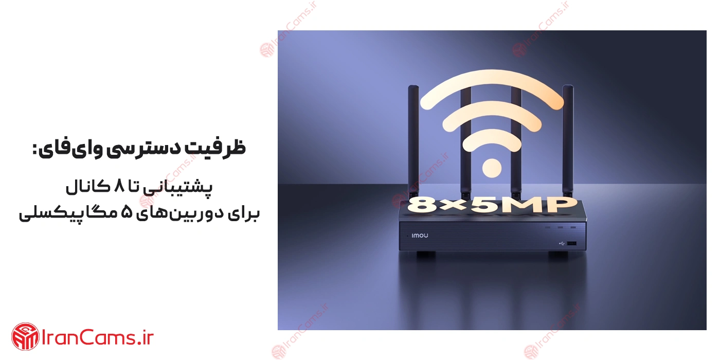 دستگاه ضبط تصویر 10 کانال بی سیم آیمو NVR-110W-8A0E 4 دستگاه ده کانال ایمو