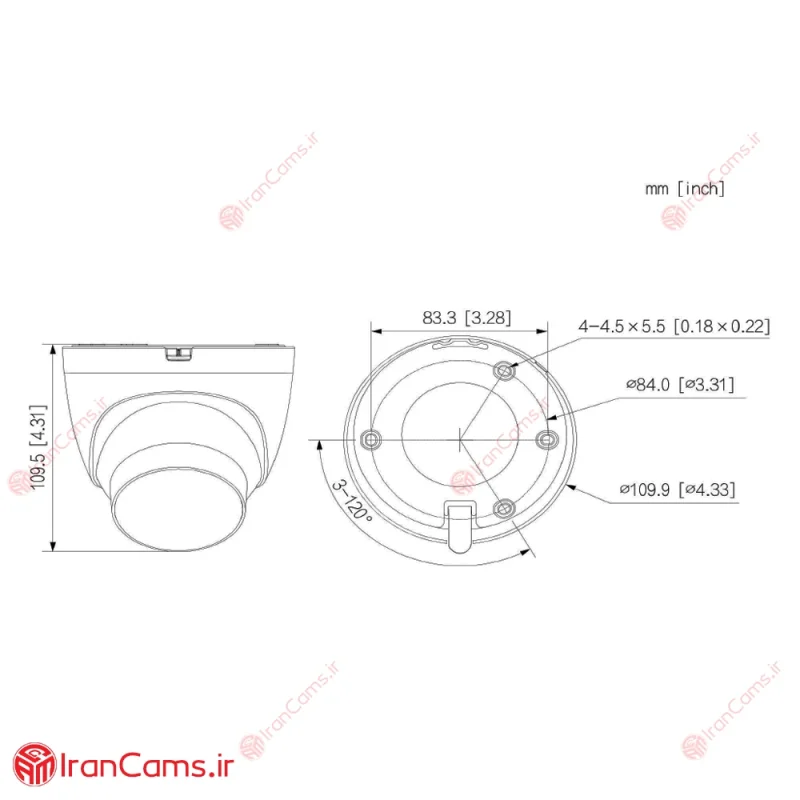 دوربین مداربسته IP دام 12 مگاپیکسلی داهوا DH-IPC-HDW21249T-S-IL 5 نصب دوربین داهوا