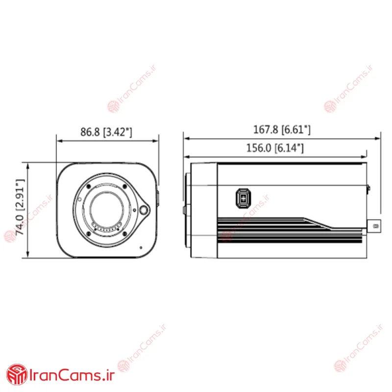 دوربین مداربسته IP استارلایت 8 مگاپیکسلی داهوا DH-IPC-HF8835F 4 دوربین استارلایت داهوا