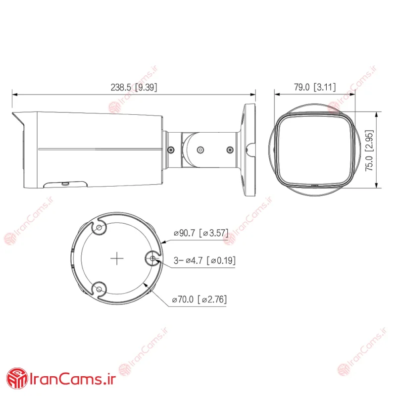 دوربین مداربسته IP بولت 12 مگاپیکسلی داهوا DH-IPC-HFW21249T-S-IL 8 نصب دوربین داهوا