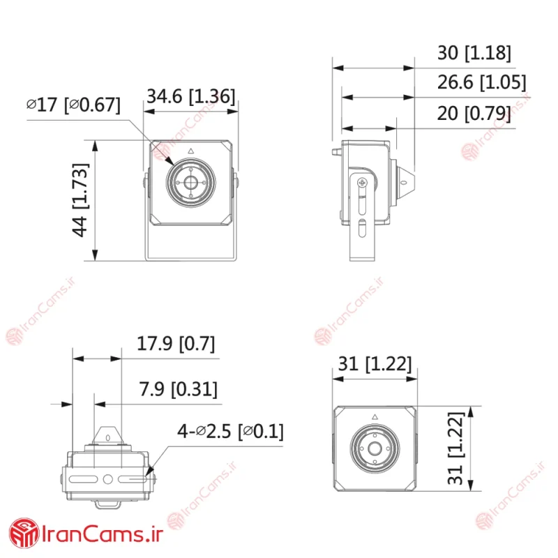 دوربین مداربسته IP پینهول 2 مگاپیکسلی داهوا DH-IPC-HUM4231-S2 9 نصب دوربین پینهول شبکه داهوا