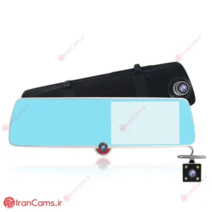 دوربین ثبت وقایع خودرو 3 لنز مانیتور دار آینه ای 1 خرید دوربین ثبت وقایع خودرو آینه ای