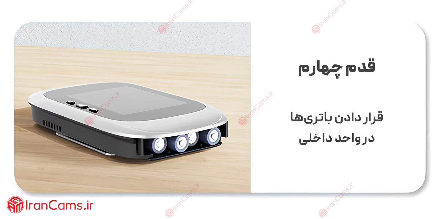 آموزش تصویری نصب دوربین چشمی درب مانیتور دار DD1 4 نصب دوربین چشمی دار دیجیتال