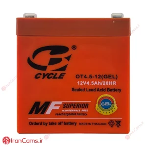 باتری 4.5 آمپر سایکل OT4.5-12 (GEL) مناسب دزدگیر و UPS 6 باتری 4.5 آمپر سایکل OT4.5-12 (GEL) مناسب دزدگیر و UPS