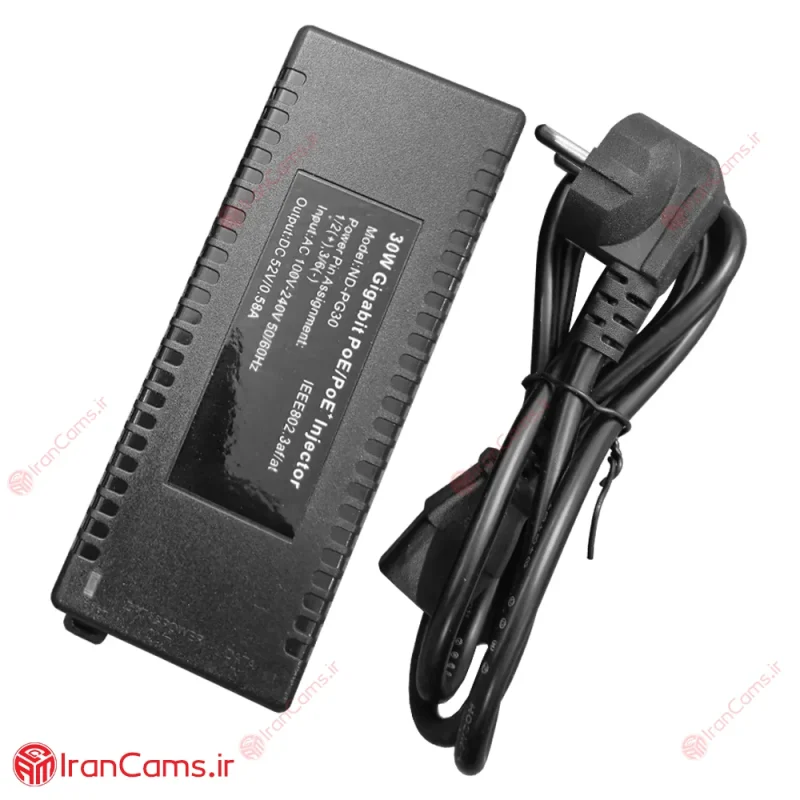 اینجکتور POE گیگابایتی 30 وات مدل ND-PG30 3 آداپتور poe