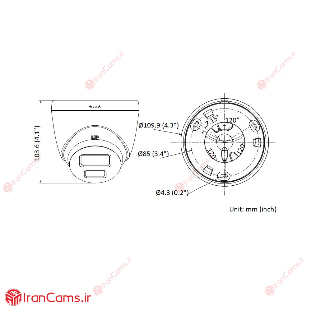 دوربین مداربسته IP دام 6 مگاپیکسل هایک ویژن DS-2CD1367G2-L 15 DS-2CD1367G2-L