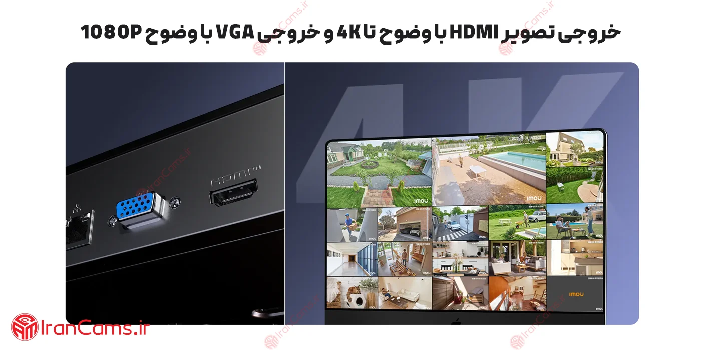 دستگاه ضبط تصویر 10 کانال سیمی آیمو NVR-N110-8A0E 16 قیمت ان وی آر ایمو 10 کانال