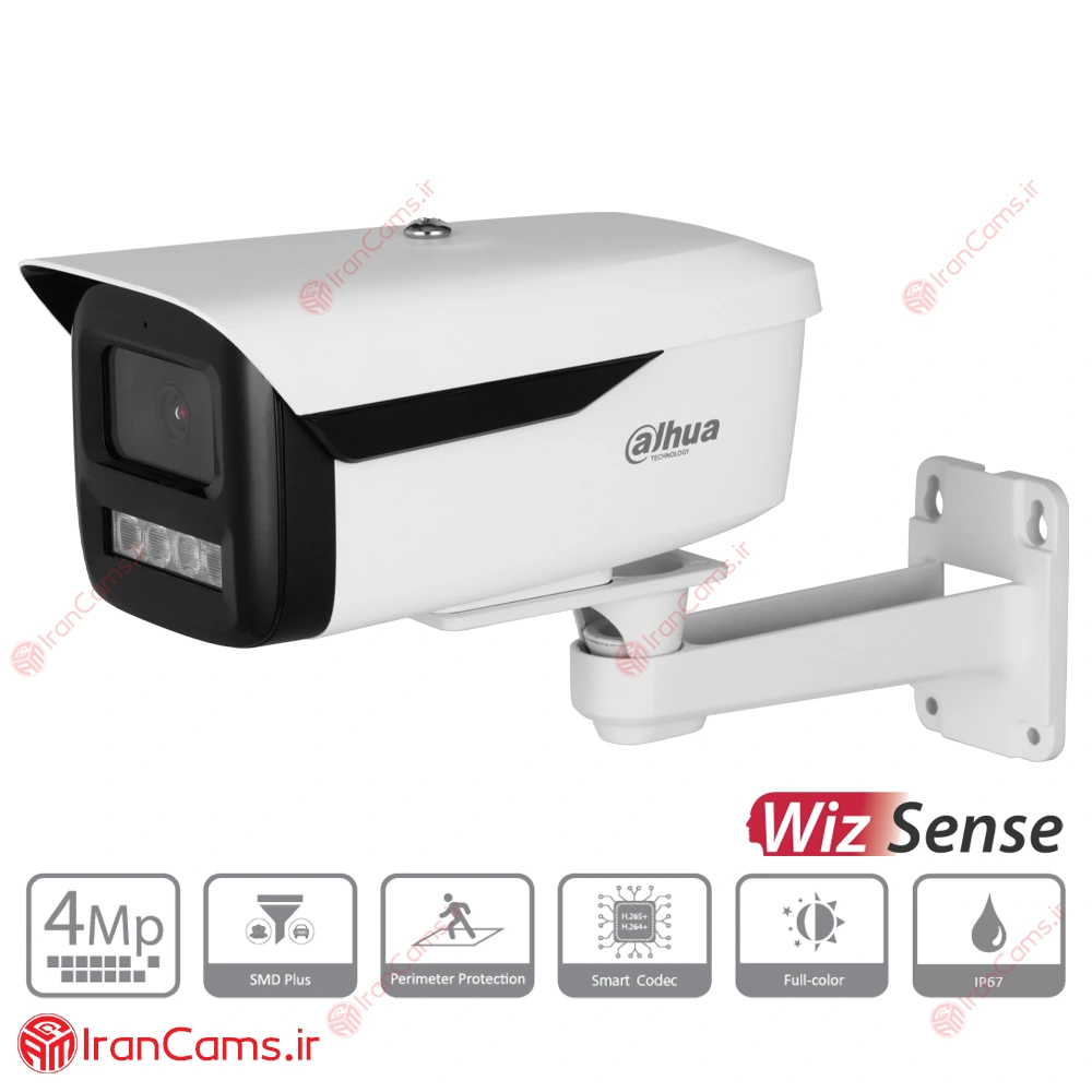 دوربین مداربسته IP بولت 4 مگاپیکسلی داهوا DH-IPC-HFW2449M-AS-LED-B 5 دوربین 4 مگاپیکسل داهوا