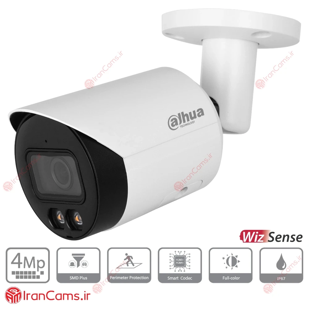 دوربین مداربسته IP بولت 4 مگاپیکسلی داهوا DH-IPC-HFW2449S-S-LED 6 دوربین داهوا dh ipc hfw2449s s led