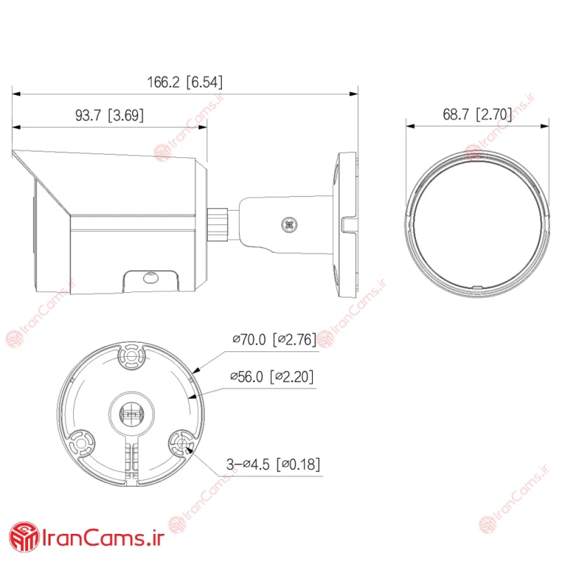 دوربین مداربسته IP بولت 4 مگاپیکسلی داهوا DH-IPC-HFW2449S-S-LED 5 دوربین داهوا 2449