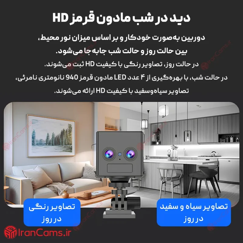 دوربین سیمکارتی شارژی O-KAM PRO مدل مکعب 10X زوم 8 دوربین شارژی کوچک