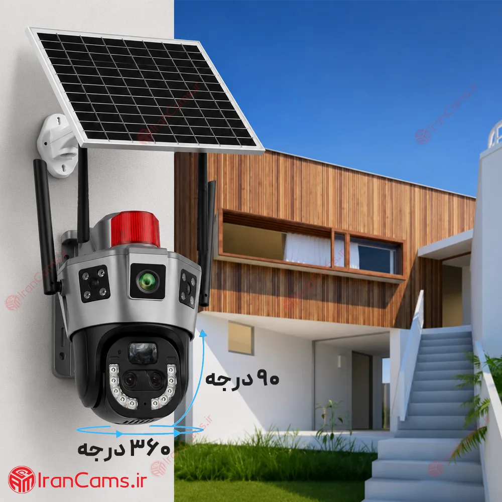 دوربین سیمکارتی خورشیدی دو لنز 8 مگاپیکسل زوم دار O-KAM PRO مدل TZ35 9 دوربین خورشیدی O-KAM PRO سه لنزه