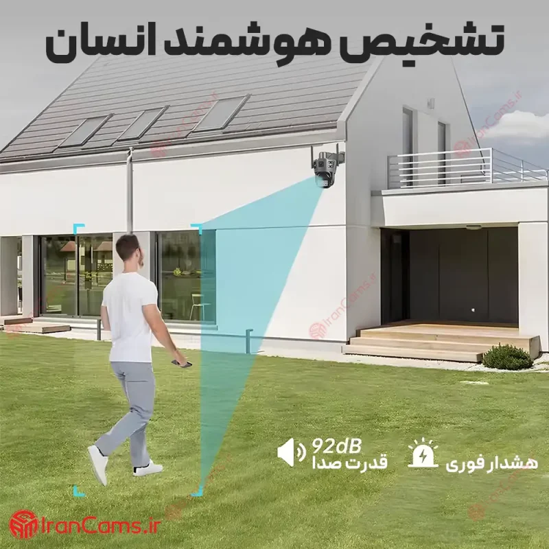 دوربین سیم کارتی دو لنز 4 مگاپیکسل سرور داخلی مدل SD39 7 دوربین سیم کارتی UNI-KAM