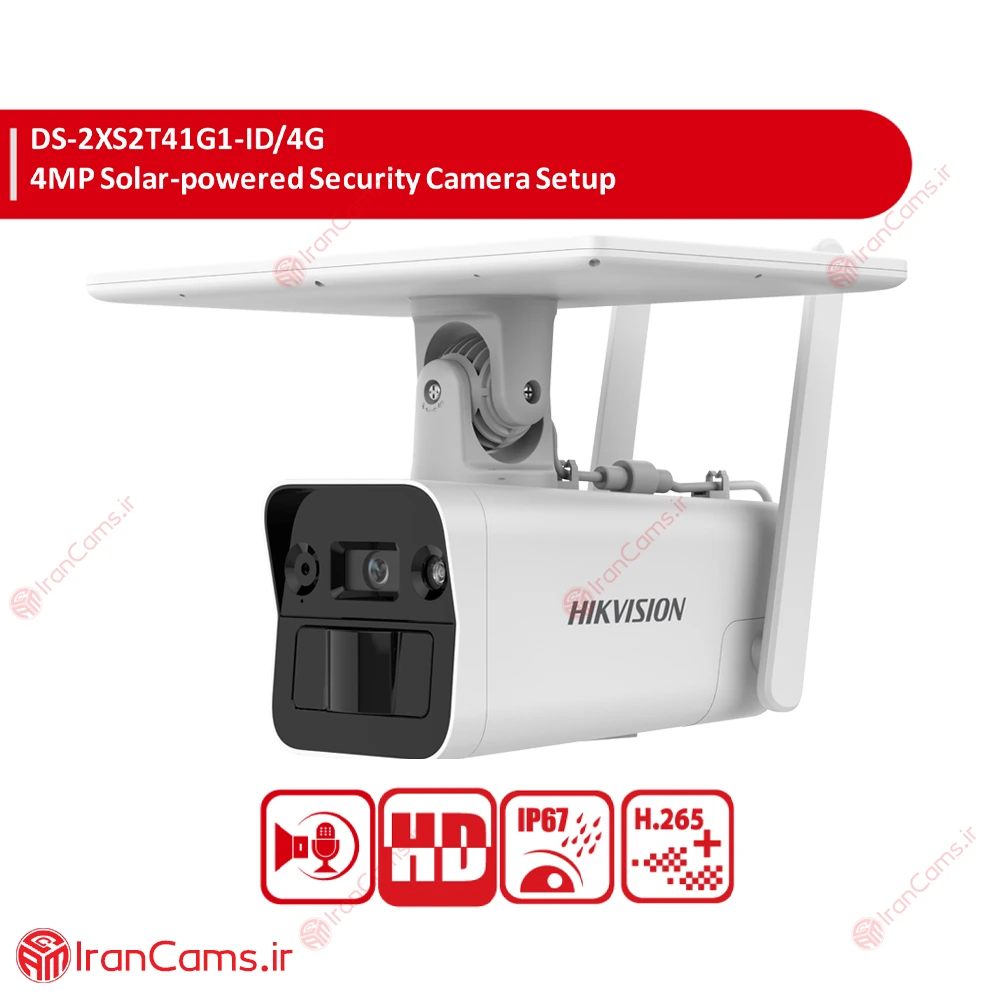 دوربین سیم کارتی خورشیدی 4 مگاپیکسل هایک ویژن DS-2XS2T41G1-ID/4G/C05S10 2 دوربین سیم کارتی خورشیدی 4 مگاپیکسل هایک ویژن DS-2XS2T41G1-ID/4G