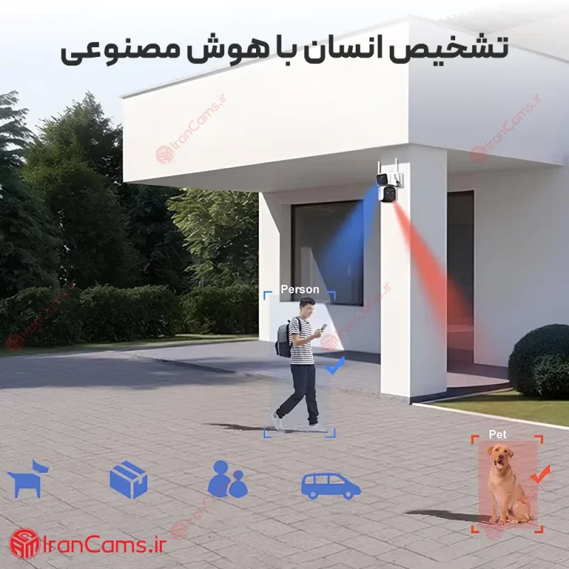 دوربین مداربسته شارژی سیم کارت خور 8 مگاپیکسل O-KAM PRO مدل DS22 10 دوربین سیم کارتی شارژی چرخشی