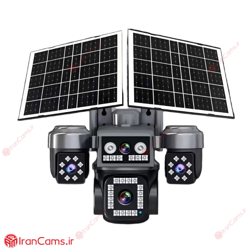 دوربین خورشیدی سیم کارتی 4 لنز 16 مگاپیکسل O-KAM PRO مدل S42 20 دوربین سولار سیمکارتی 4 لنز