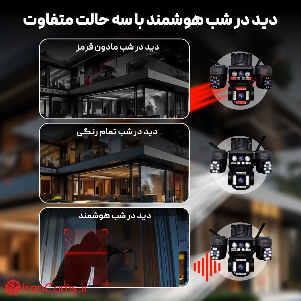 دوربین خورشیدی سیم کارتی 4 لنز 16 مگاپیکسل O-KAM PRO مدل S42 15 دوربین خورشیدی اوکم