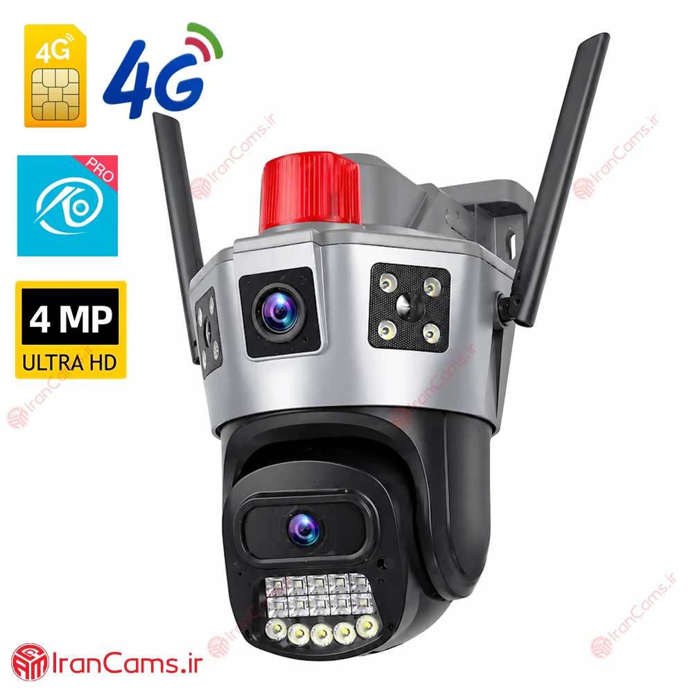 بهترین دوربین مداربسته سیم کارتی (شهریور 1405) 3 دوربین سیمکارتی دو لنز SD39