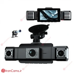 دوربین ثبت وقایع خودرو 360 درجه وای فای 4 لنز مانیتوردار مدل 4K-SW 15 دوربین ثبت وقایع خودرو 360 درجه