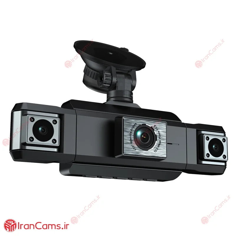 دوربین ثبت وقایع خودرو 360 درجه وای فای 4 لنز مانیتوردار مدل 4K-SW