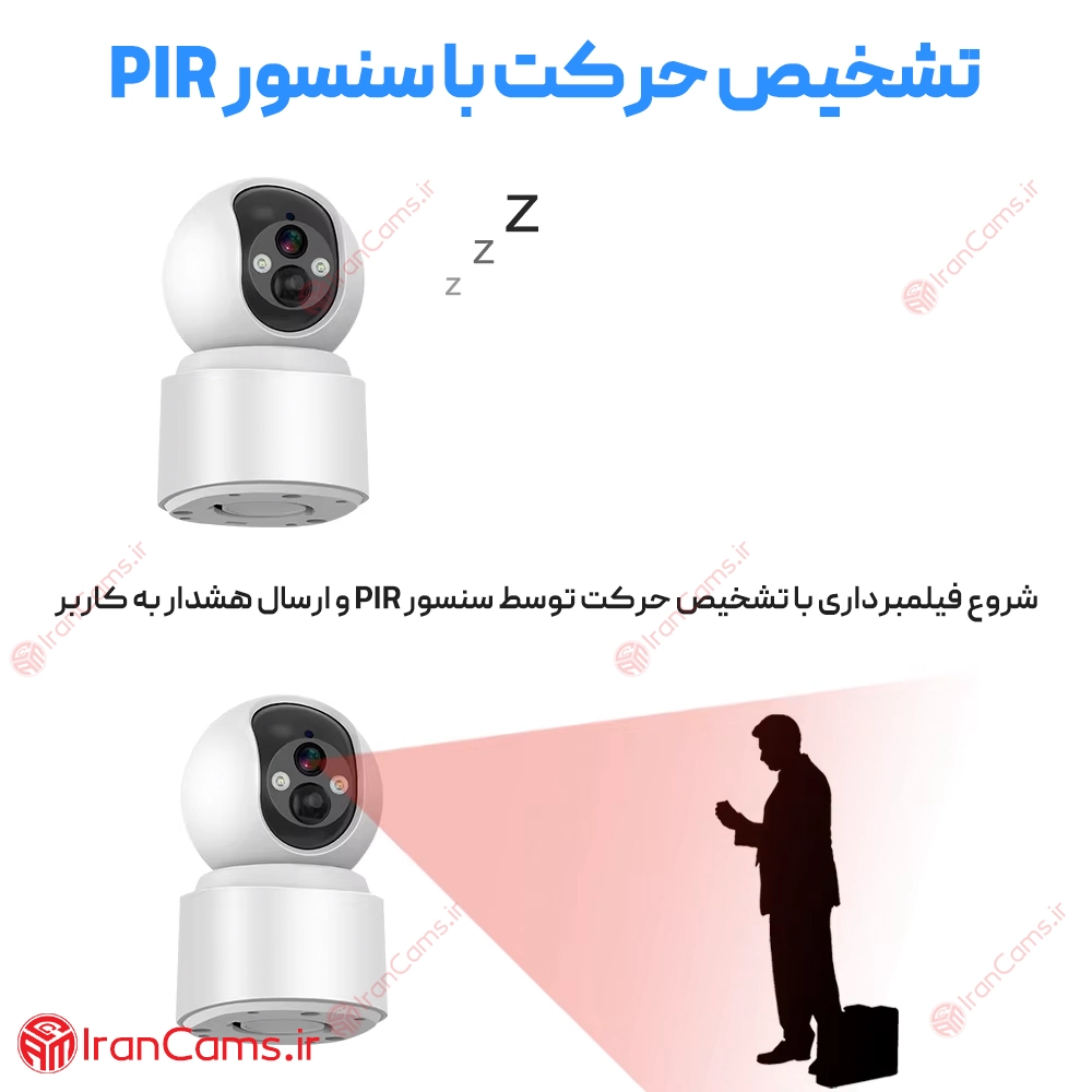 دوربین شارژی سیم کارت خور V380 PRO مدل VQ001 21 دوربین شارژی رم خور