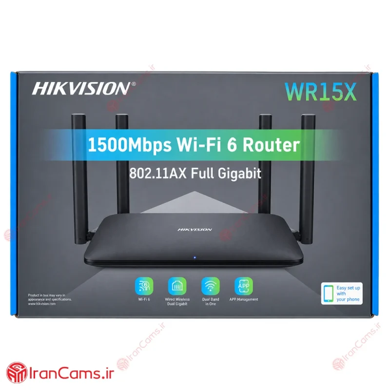 روتر بی سیم دو باند هایک ویژن مدل DS-3WR15X 4 روتر بی سیم دو باند برند هایک ویژن مدل DS-3WR15X